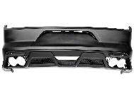 GT350 Style Rear Diffuser Quad Tip - unpainted